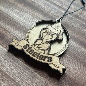 NFL - Steelers - Ornament - Wooden - Handmade